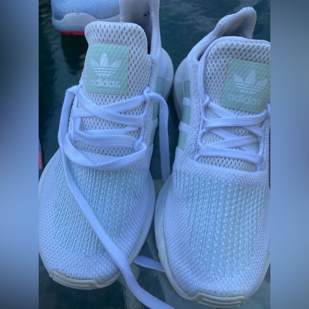 White and grey adidas